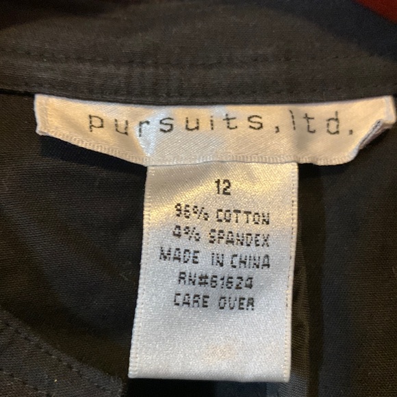 Black button up blazer/ jacket. Size 12. Pursuits ltd. - Picture 4 of 5